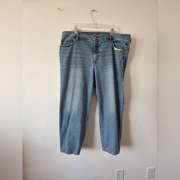 Old Navy OG Straight High Rise Jeans Secret Smooth Pockets Medium Wash Plus 22 - Picture 2 of 9